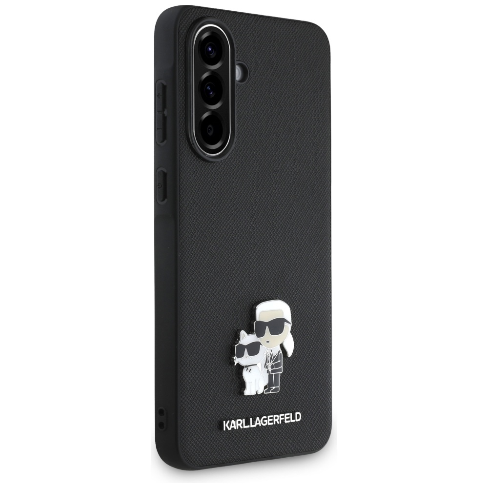 Etui Karl Lagerfeld Hardcase Saffiano Metal Logo do Samsung Galaxy A56 5G, czarne